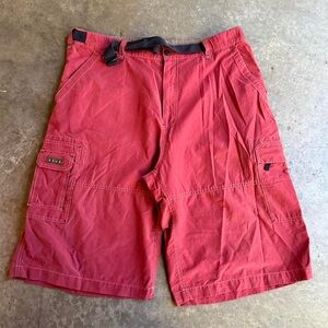 Men's Red Cargo Shorts